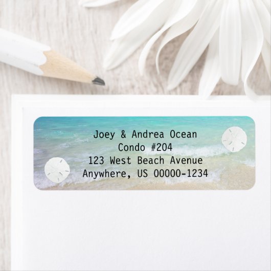 Achtergrond van Little Sand Dollars Etiket (Insitu)