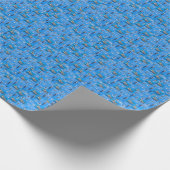 Achtergrond van meerdere dolfijnen cadeaupapier (Hoek)