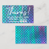 achtergrond van mermaid-schaal dank je creditcard visitekaartje (Voorkant / Achterkant)