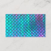 achtergrond van mermaid-schaal dank je creditcard visitekaartje (Achterkant)