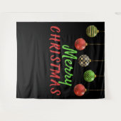 Achtergrond van Merry Kerstbles Wandkleed (Voorkant (horizontaal))