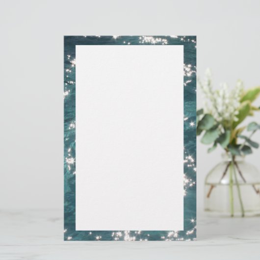 Achtergrond van mousserende pool briefpapier (Staand voorkant)