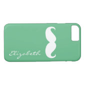 Achtergrond van Mustache Plain Mint Case-Mate iPhone Case (Achterkant (Horizontaal))