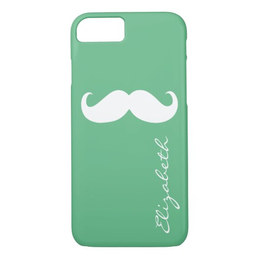Achtergrond van Mustache Plain Mint Case-Mate iPhone Case (Achterkant)