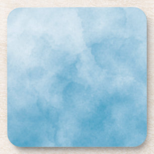 achtergrond van oceaanblauwe waterverf bier onderzetter