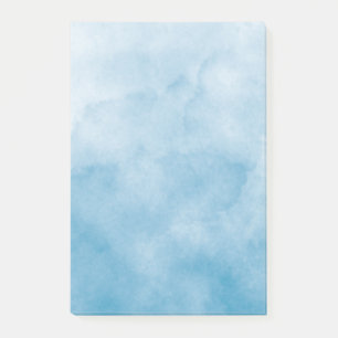 achtergrond van oceaanblauwe waterverf post-it® notes