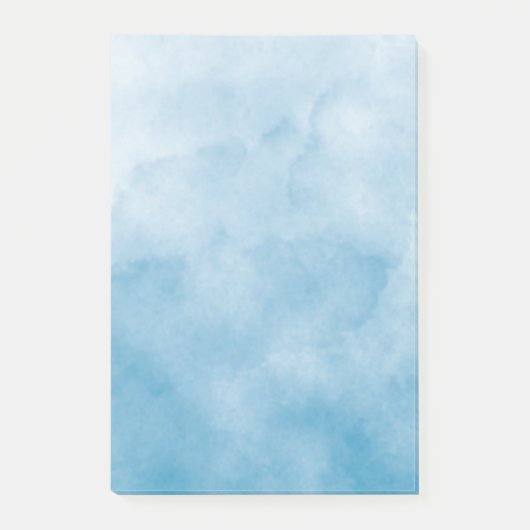 achtergrond van oceaanblauwe waterverf post-it® notes (Voorkant)