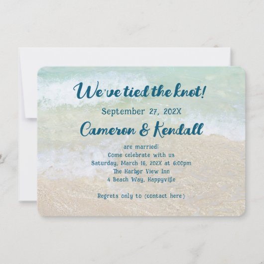 Achtergrond van onze huwelijksuitnodiging kaart (Voorkant)