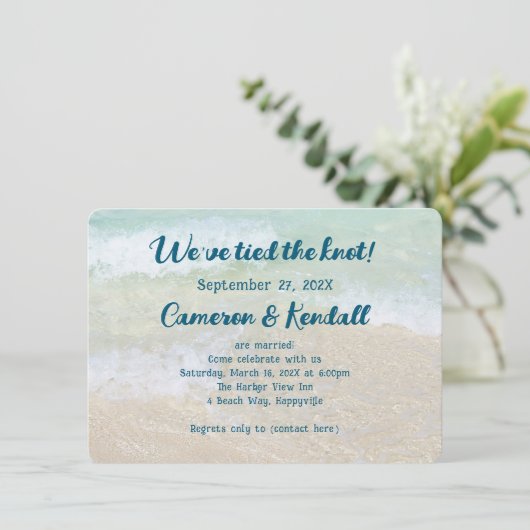 Achtergrond van onze huwelijksuitnodiging kaart (Staand voorkant)