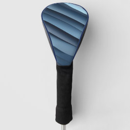 Achtergrond van overlappende vormen in blauw golfheadcover