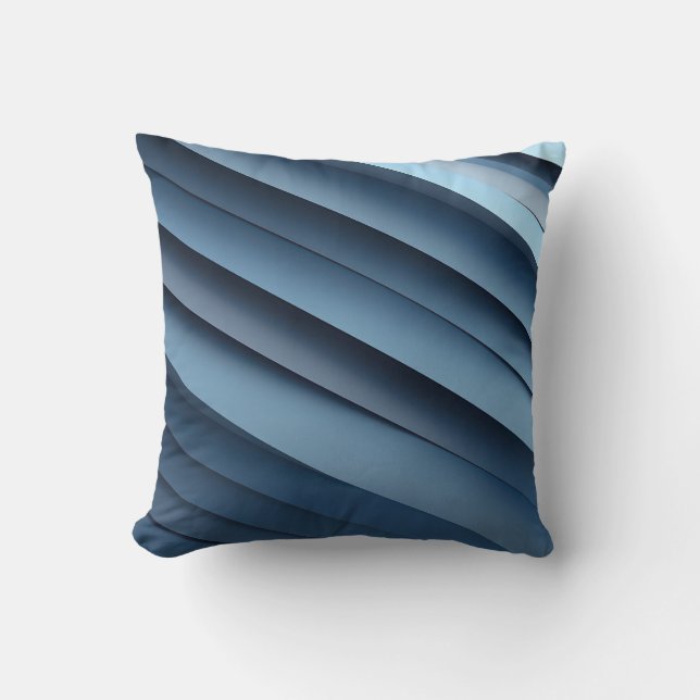 Achtergrond van overlappende vormen in blauw kussen (Voorkant)