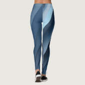 Achtergrond van overlappende vormen in blauw leggings (Achterkant)