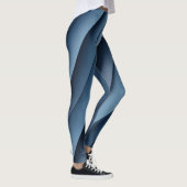 Achtergrond van overlappende vormen in blauw leggings (Rechts)