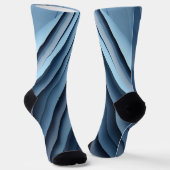 Achtergrond van overlappende vormen in blauw sokken (Gebogen)