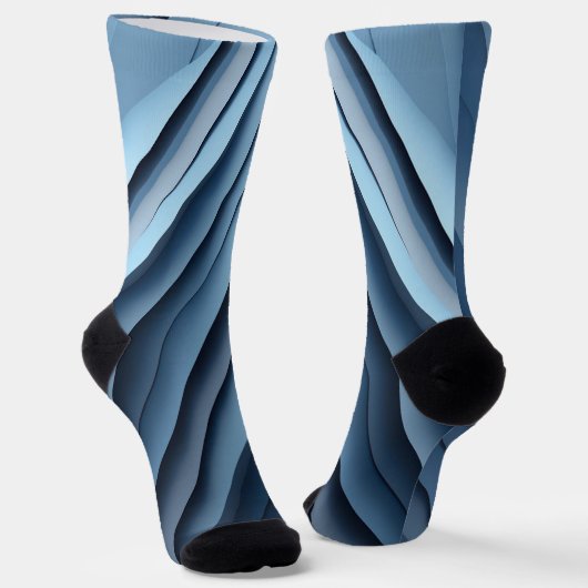 Achtergrond van overlappende vormen in blauw sokken (Gebogen)