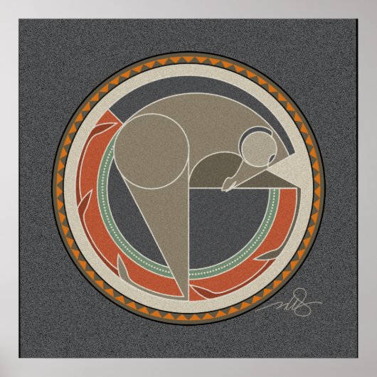 Achtergrond van paardengrijze achtergrond poster (Voorkant)