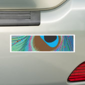 Achtergrond van pacockveren bumpersticker (Op auto)