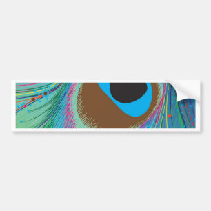 Achtergrond van pacockveren bumpersticker
