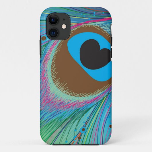 Achtergrond van pacockveren Case-Mate iPhone case (Achterkant)