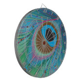 Achtergrond van pacockveren dartbord (Voorkant Links)