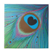 Achtergrond van pacockveren tegeltje (Voorkant)