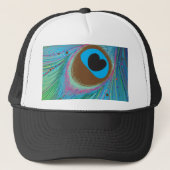 Achtergrond van pacockveren trucker pet (Voorkant)