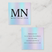 Achtergrond van pasteelgradiënt vierkante visitekaartje (Voorkant / Achterkant)