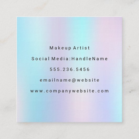 Achtergrond van pasteelgradiënt vierkante visitekaartje (Achterkant)