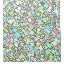 Achtergrond van pastel Mini Boxes Douchegordijn