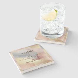 Achtergrond van penseelstreken voor goud- en koper stenen onderzetter