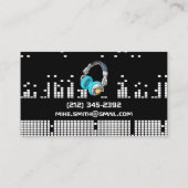 Achtergrond van pixelgeluidsbalk | Hoofdtelefoons Visitekaartje (Achterkant)