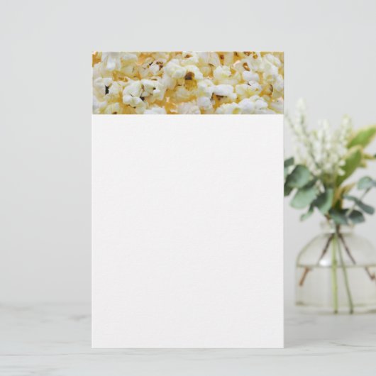 Achtergrond van popcorn briefpapier (Staand voorkant)