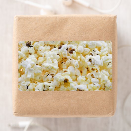Achtergrond van popcorn etiket (Insitu)