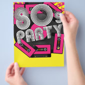 Achtergrond van Retro Party Flyer (Hand)