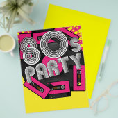 Achtergrond van Retro Party Flyer (Voorkant /achterkant)