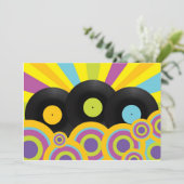 Achtergrond van Retro Party Kaart (Staand voorkant)