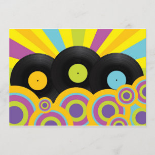 Achtergrond van Retro Party Kaart