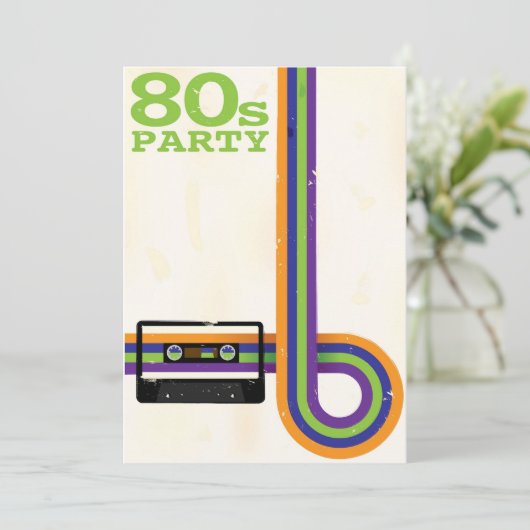 Achtergrond van Retro Party Kaart (Staand voorkant)