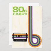 Achtergrond van Retro Party Kaart (Voorkant / Achterkant)