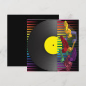 Achtergrond van Retro Party Kaart (Voorkant / Achterkant)