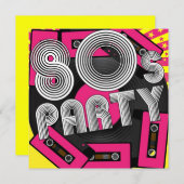 Achtergrond van Retro Party Kaart (Voorkant / Achterkant)