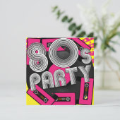 Achtergrond van Retro Party Kaart (Staand voorkant)