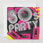 Achtergrond van Retro Party Kaart (Voorkant)