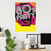 Achtergrond van Retro Party Poster (Thuiskantoor)