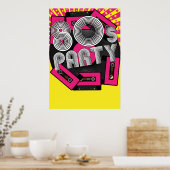 Achtergrond van Retro Party Poster (Keuken)