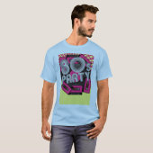 Achtergrond van Retro Party T-shirt (Voorkant volledig)