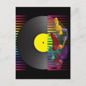 Achtergrond van Retro Party Uitnodiging Briefkaart (Voorkant)