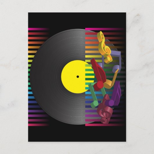 Achtergrond van Retro Party Uitnodiging Briefkaart (Voorkant)