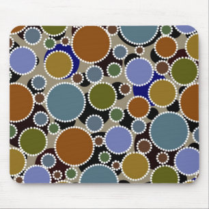 Achtergrond van rijke gekleurde cirkels muismat