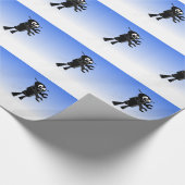 Achtergrond van robot Blue Sky Cadeaupapier (Hoek)